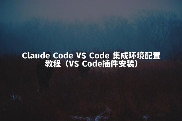 Claude Code VS Code 集成环境配置教程（VS Code插件安装）