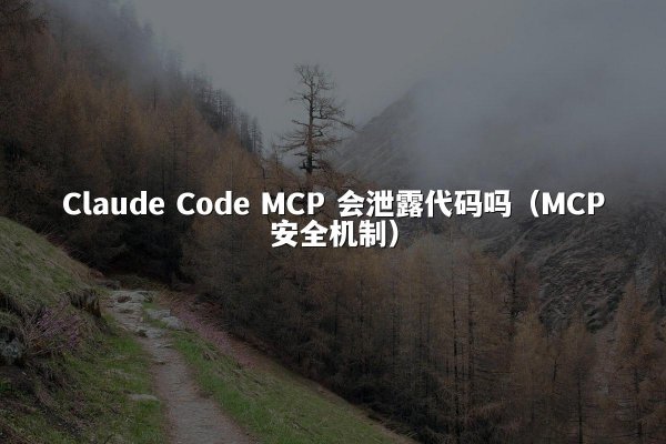 Claude Code MCP 会泄露代码吗（MCP安全机制）