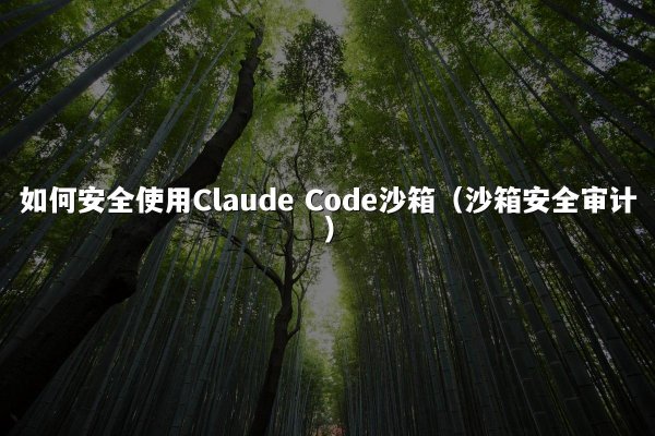 如何安全使用Claude Code沙箱（沙箱安全审计）