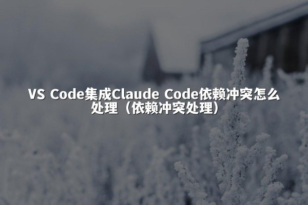 VS Code集成Claude Code依赖冲突怎么处理（依赖冲突处理）