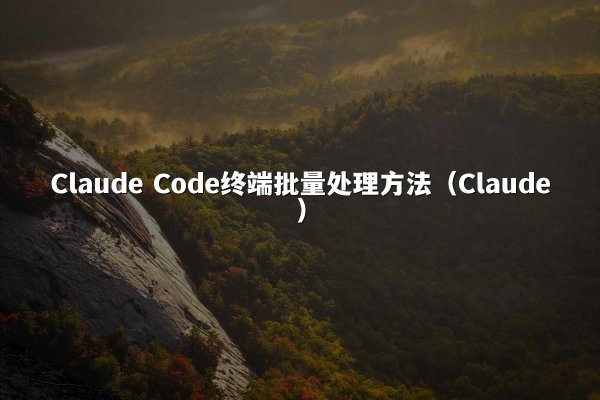 Claude Code终端批量处理方法（Claude）