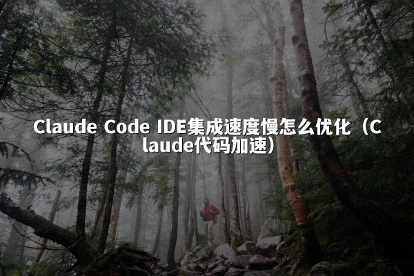 Claude Code IDE集成速度慢怎么优化（Claude代码加速）