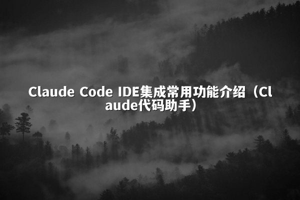 Claude Code IDE集成常用功能介绍（Claude代码助手）