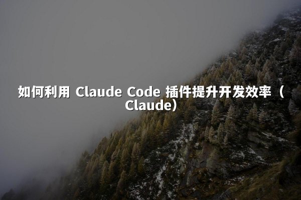 如何利用 Claude Code 插件提升开发效率（Claude）