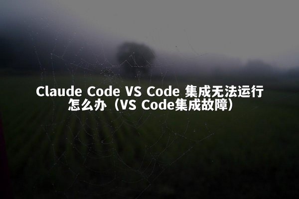 Claude Code VS Code 集成无法运行怎么办（VS Code集成故障）