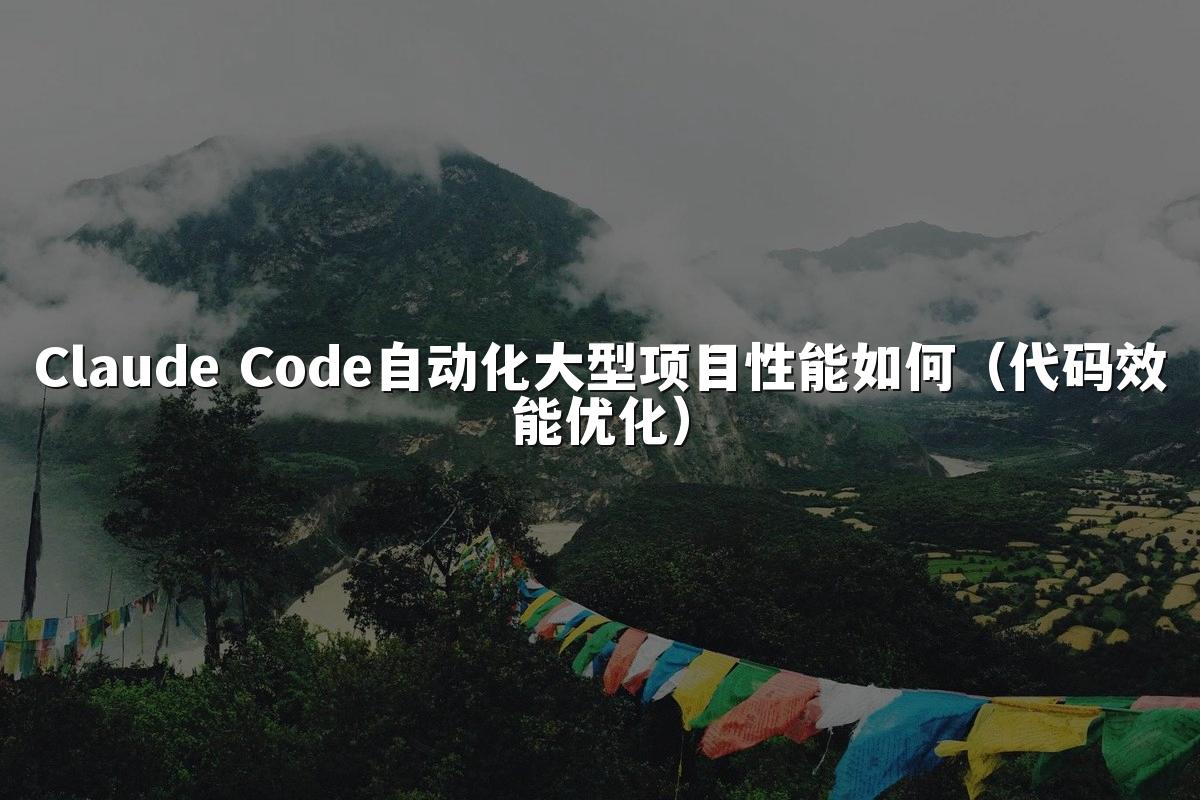 Claude Code自动化大型项目性能如何（代码效能优化）