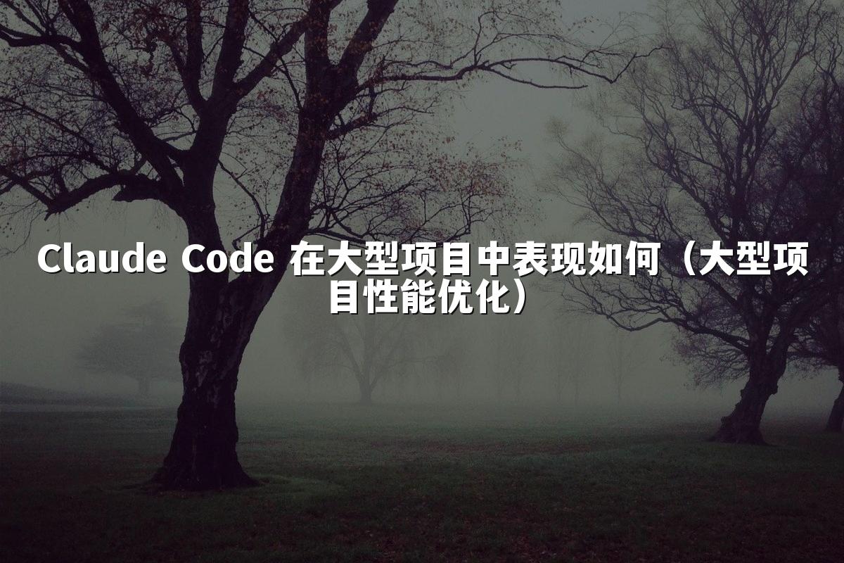 Claude Code 在大型项目中表现如何(大型项目性能优化)