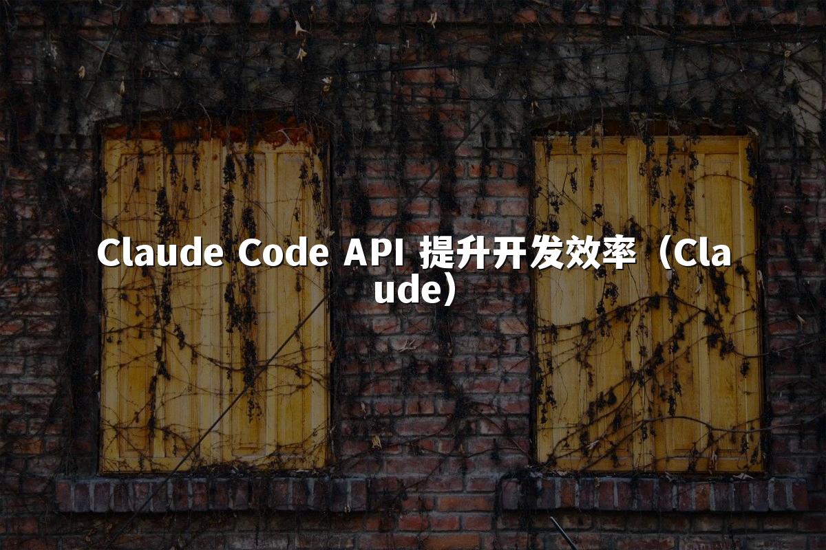 Claude Code API 提升开发效率（Claude）