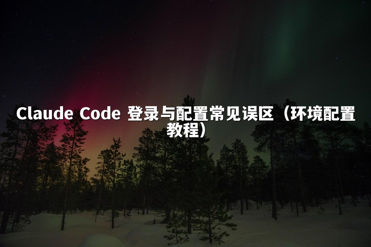 Claude Code 登录与配置常见误区（环境配置教程）