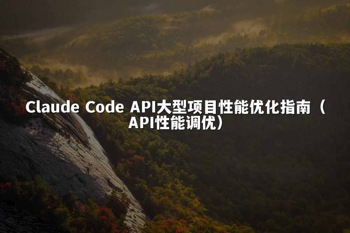 Claude Code API大型项目性能优化指南（API性能调优）