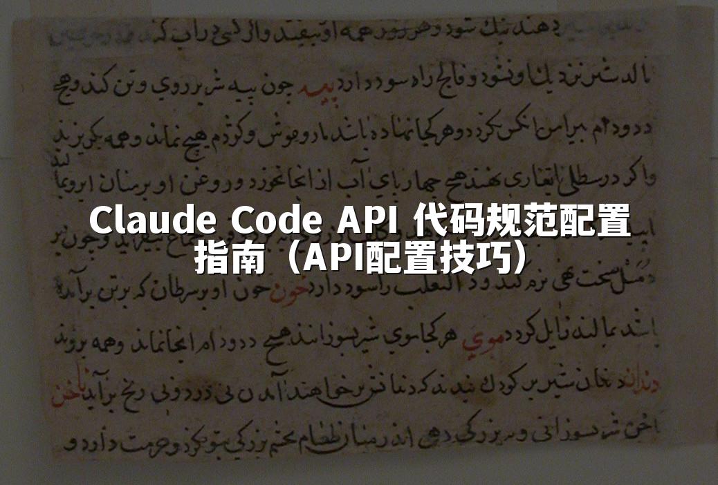 Claude Code API 代码规范配置指南（API配置技巧）