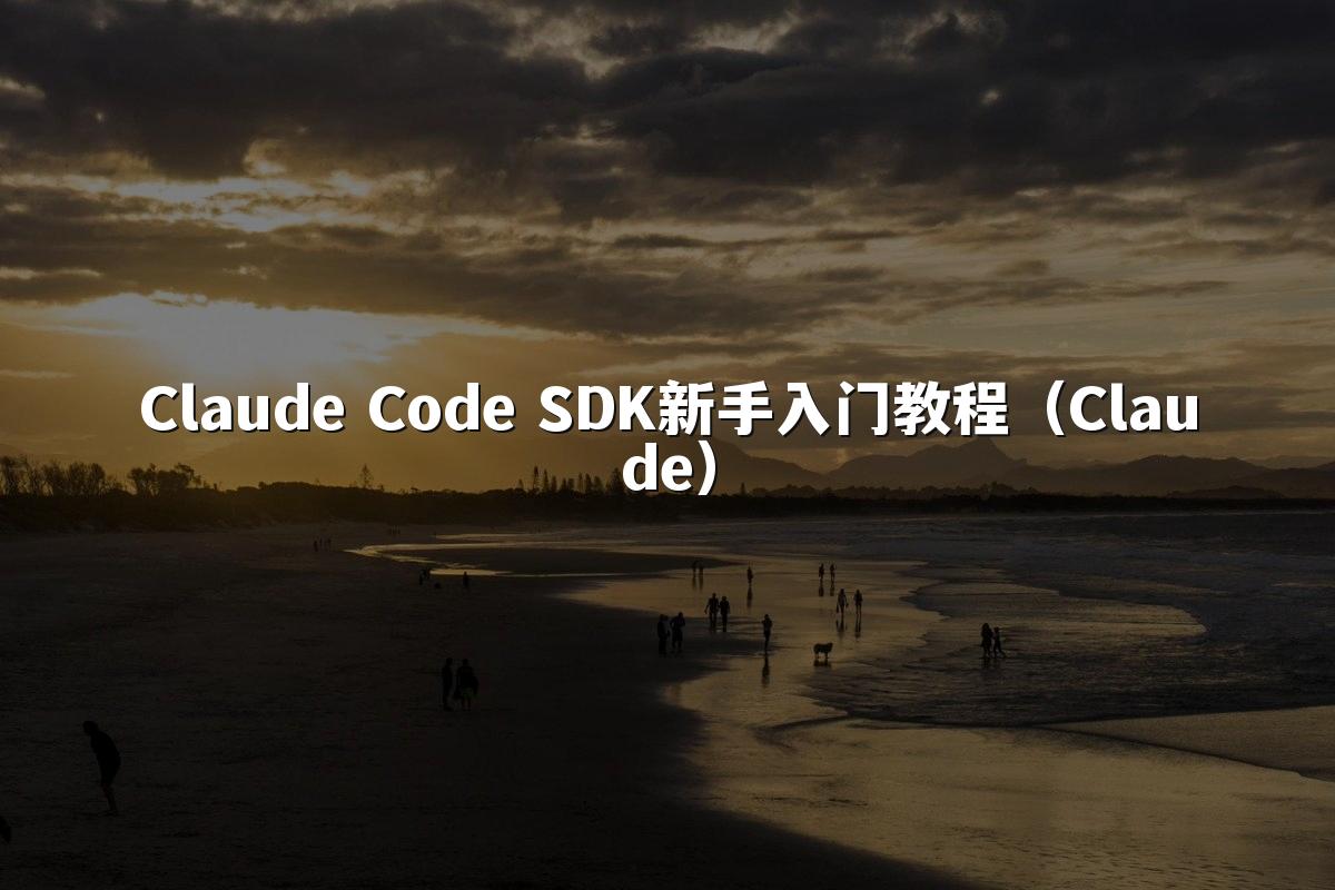 Claude Code SDK新手入门教程（Claude）