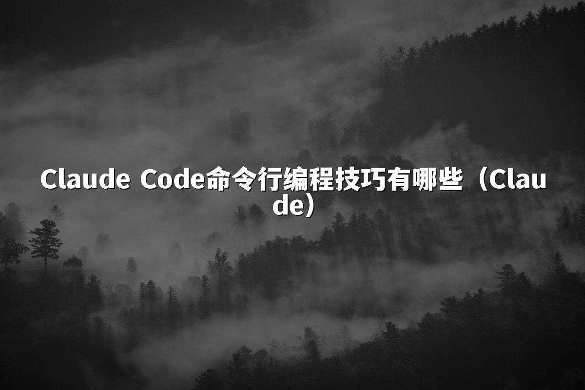 Claude Code命令行编程技巧有哪些(Claude)