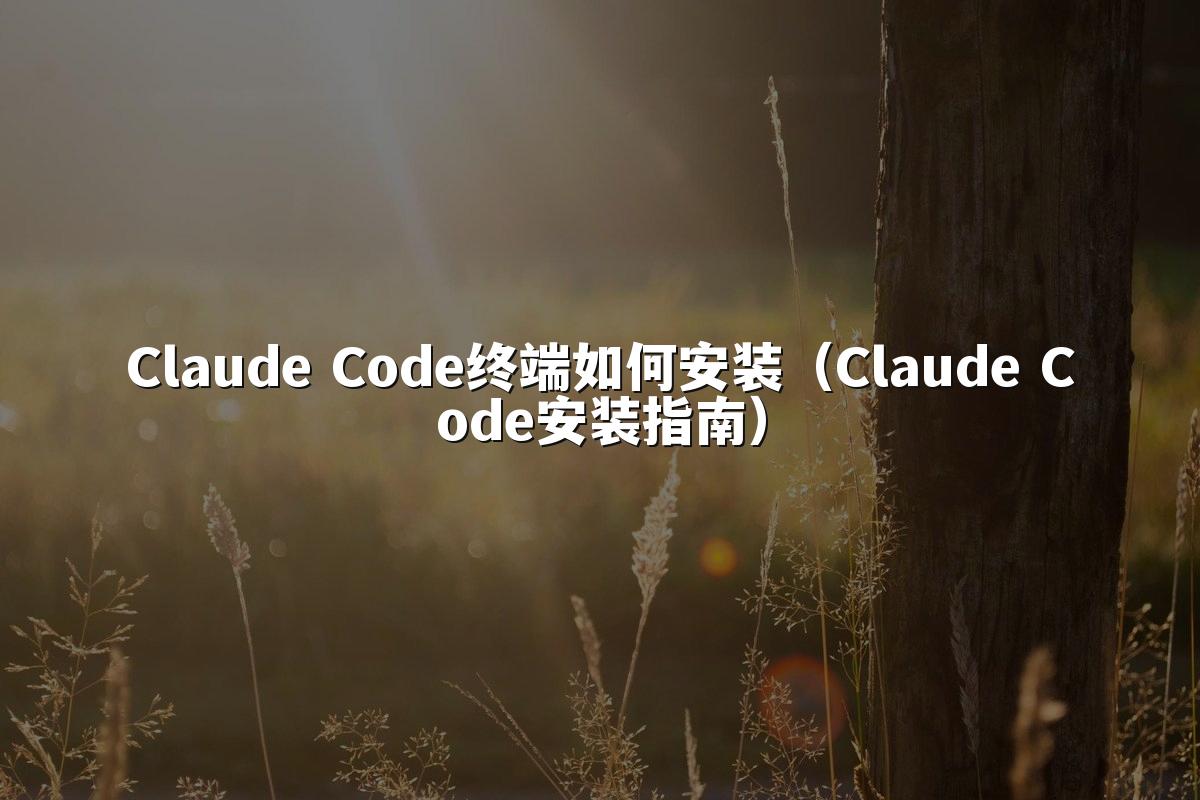 Claude Code终端如何安装（Claude Code安装指南）