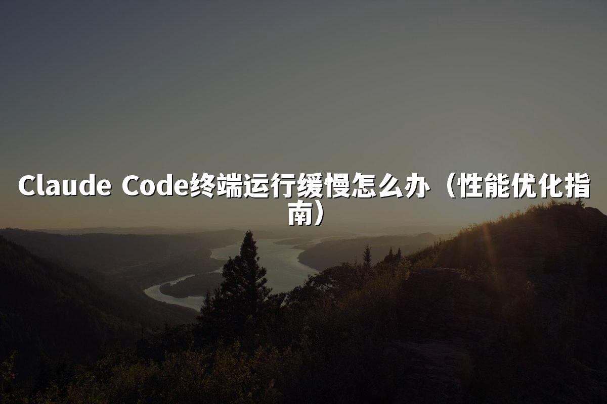 Claude Code终端运行缓慢怎么办（性能优化指南）