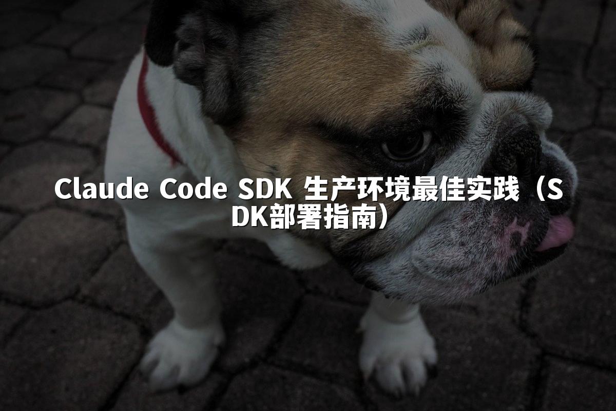 Claude Code SDK 生产环境最佳实践（SDK部署指南）