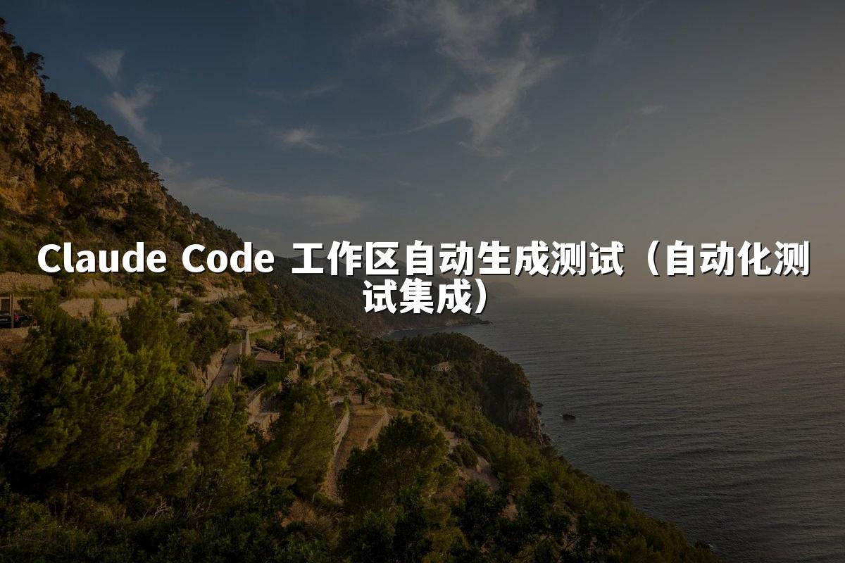 Claude Code 工作区自动生成测试（自动化测试集成）