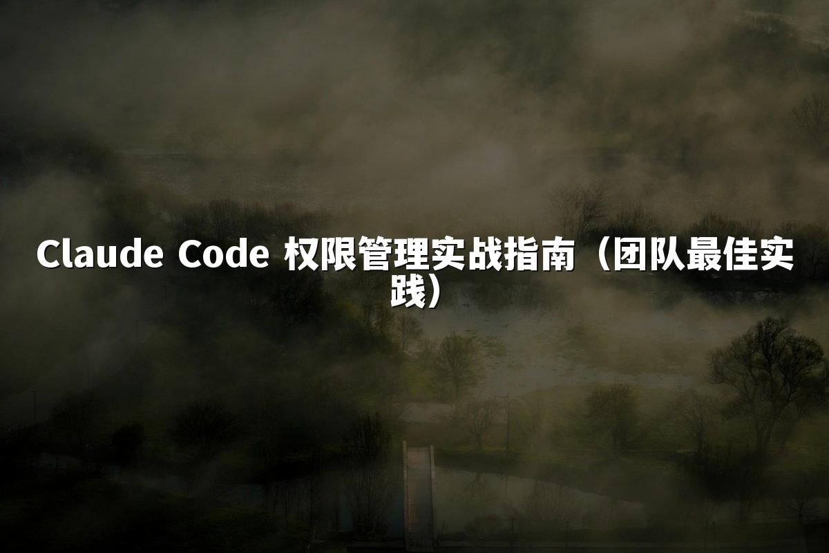 Claude Code 权限管理实战指南(团队最佳实践)