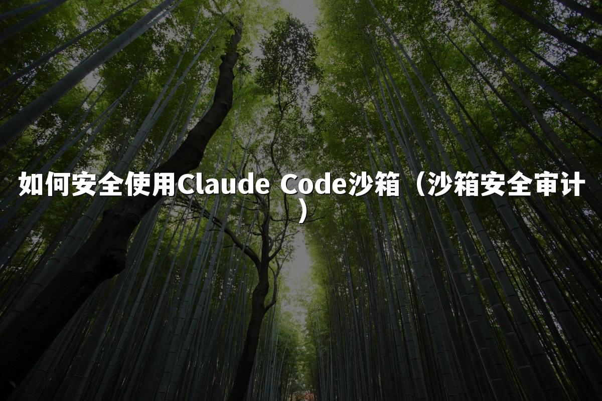 如何安全使用Claude Code沙箱（沙箱安全审计）