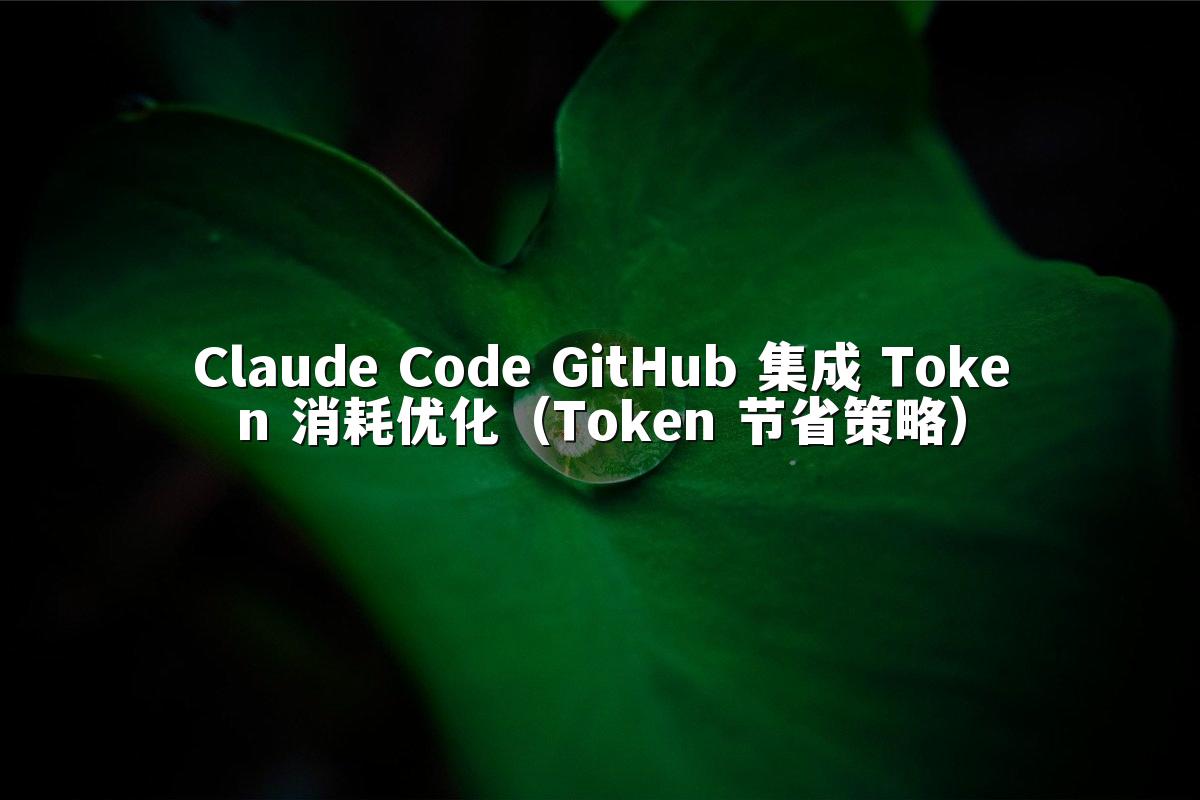 Claude Code GitHub 集成 Token 消耗优化(Token 节省策略)