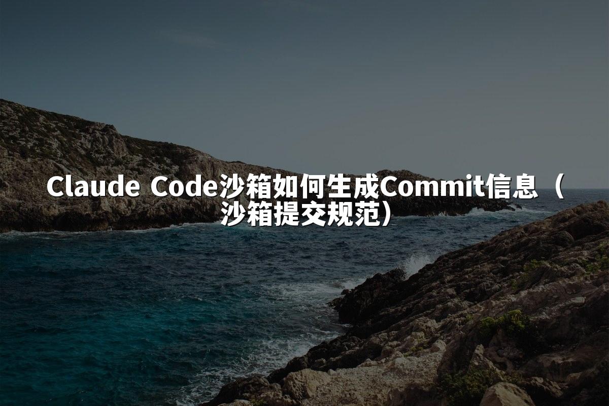 Claude Code沙箱如何生成Commit信息（沙箱提交规范）