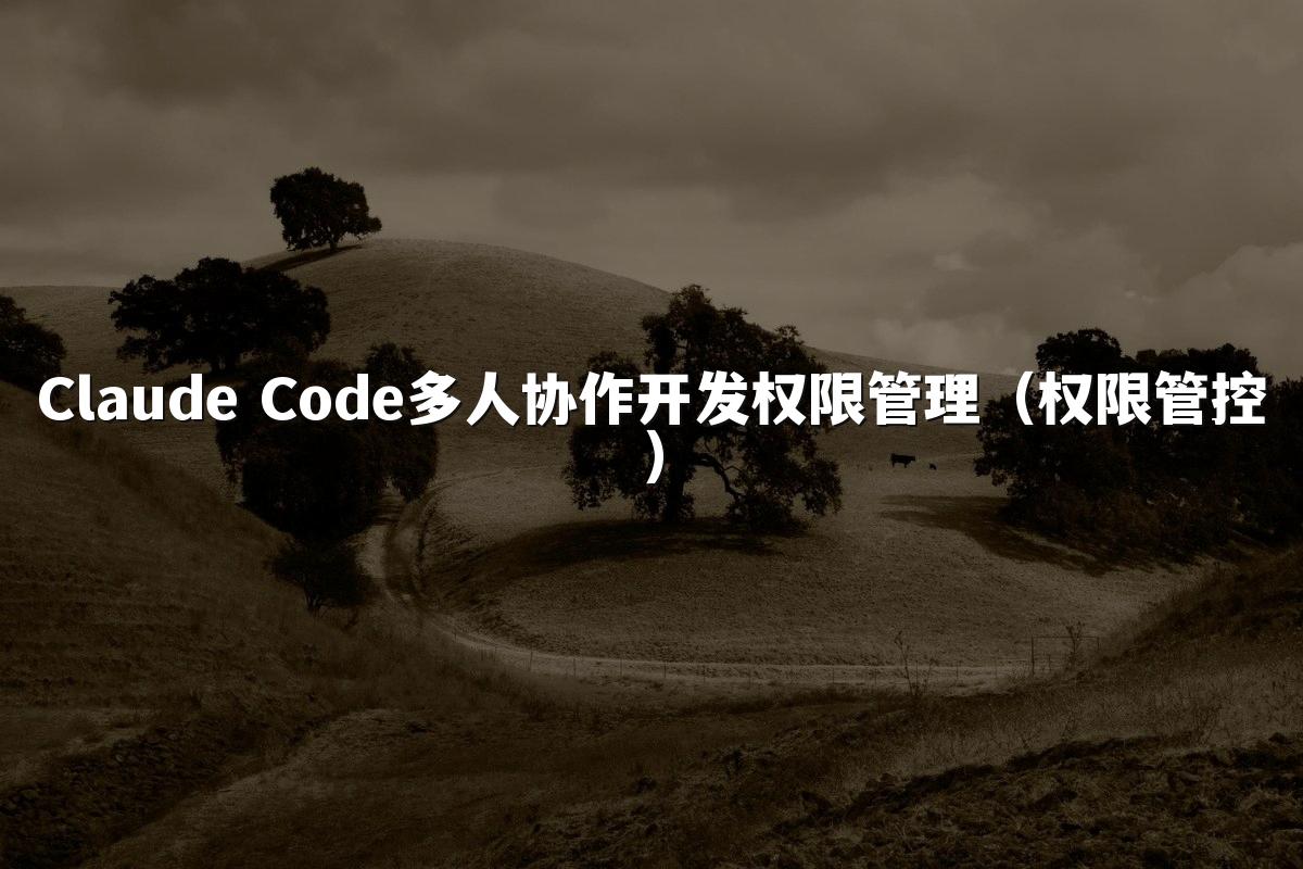 Claude Code多人协作开发权限管理（权限管控）