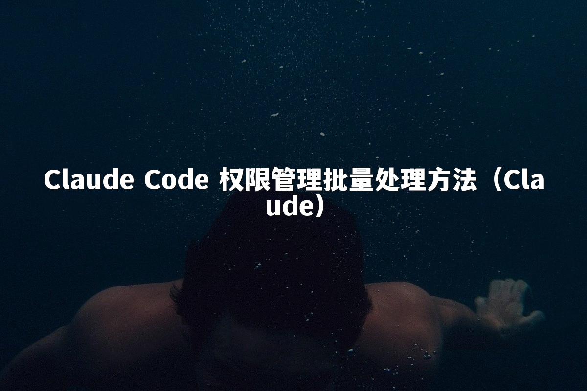 Claude Code 权限管理批量处理方法（Claude）