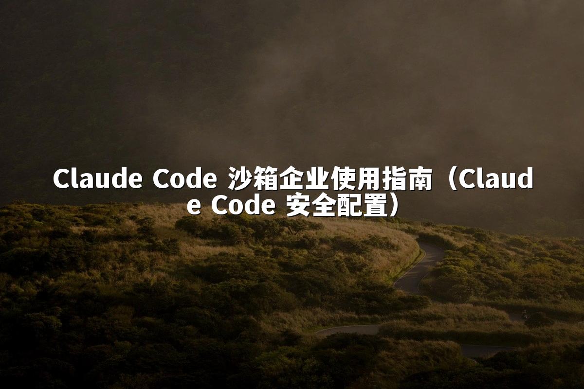 Claude Code 沙箱企业使用指南（Claude Code 安全配置）