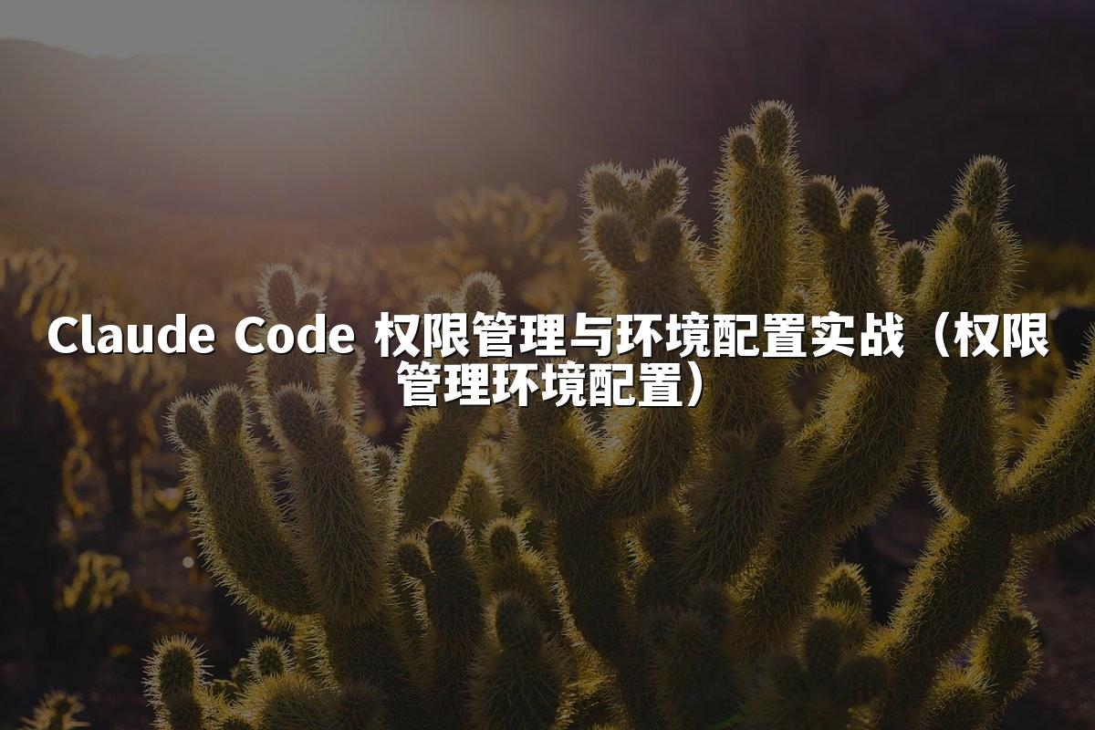 Claude Code 权限管理与环境配置实战（权限管理环境配置）