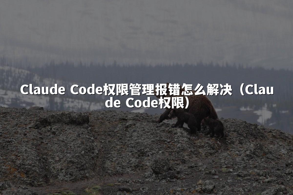 Claude Code权限管理报错怎么解决（Claude Code权限）