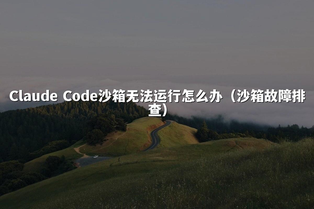 Claude Code沙箱无法运行怎么办（沙箱故障排查）