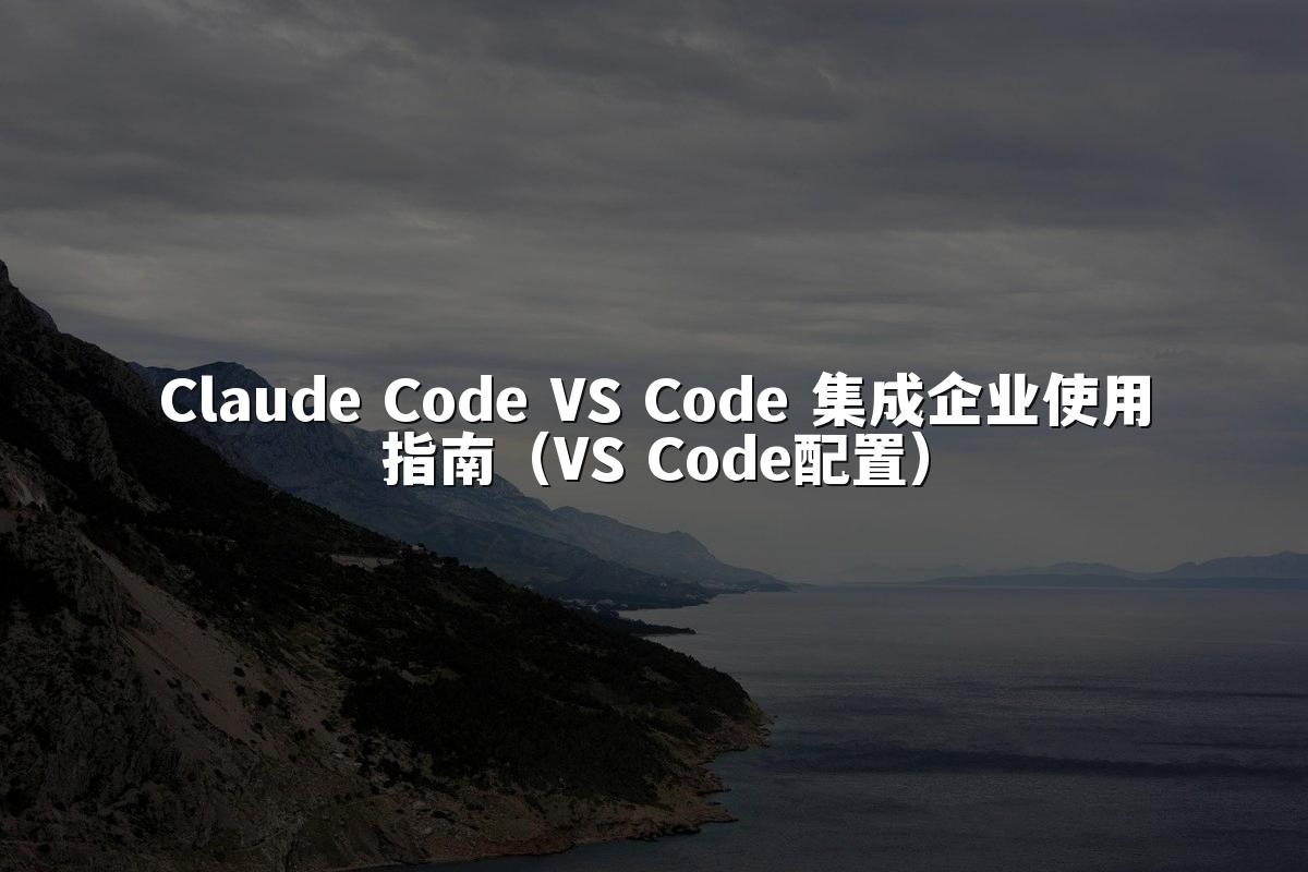 Claude Code VS Code 集成企业使用指南（VS Code配置）