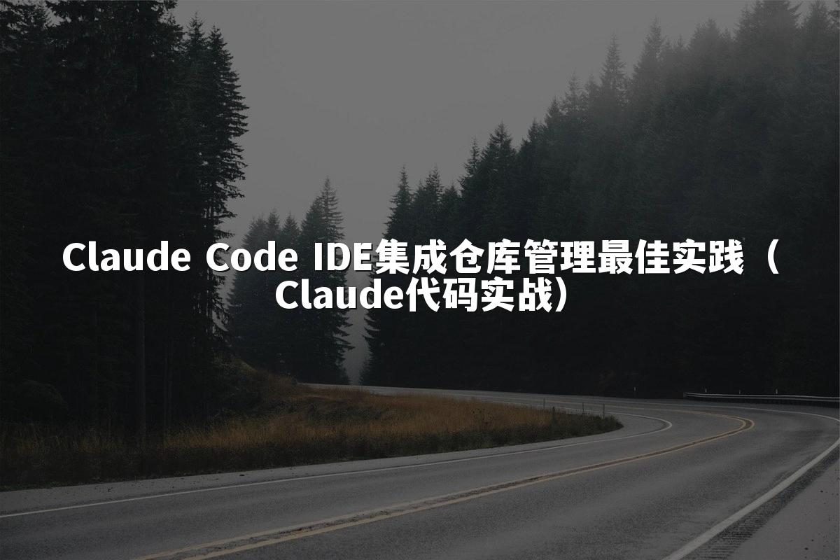 Claude Code IDE集成仓库管理最佳实践（Claude代码实战）