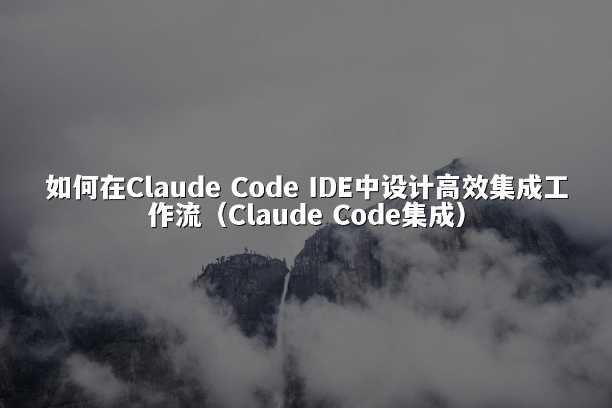 如何在Claude Code IDE中设计高效集成工作流（Claude Code集成）