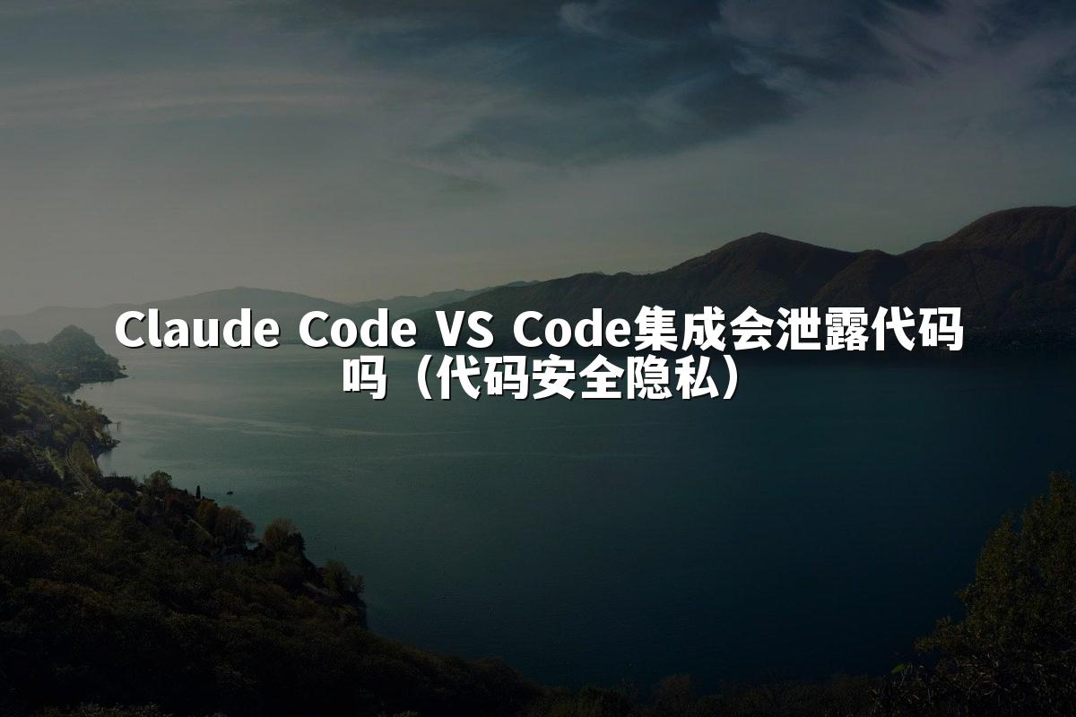 Claude Code VS Code集成会泄露代码吗（代码安全隐私）
