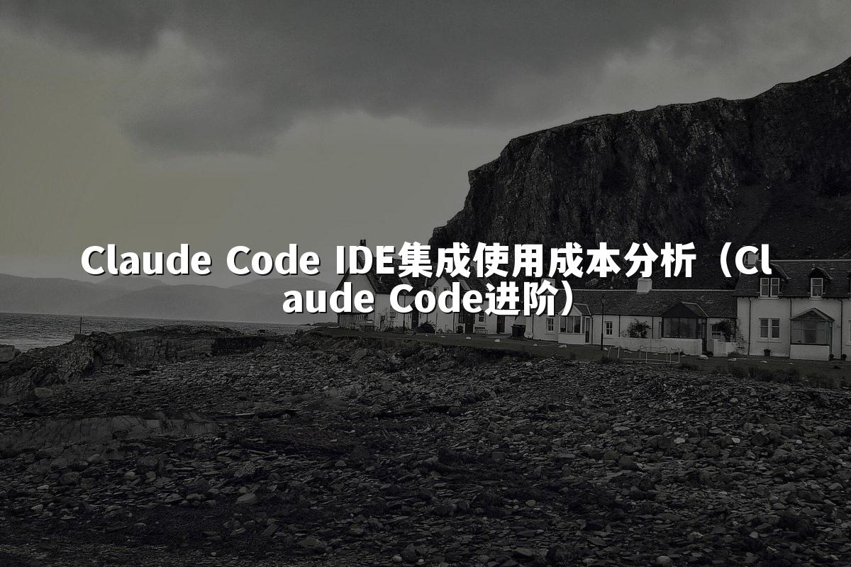 Claude Code IDE集成使用成本分析(Claude Code进阶)