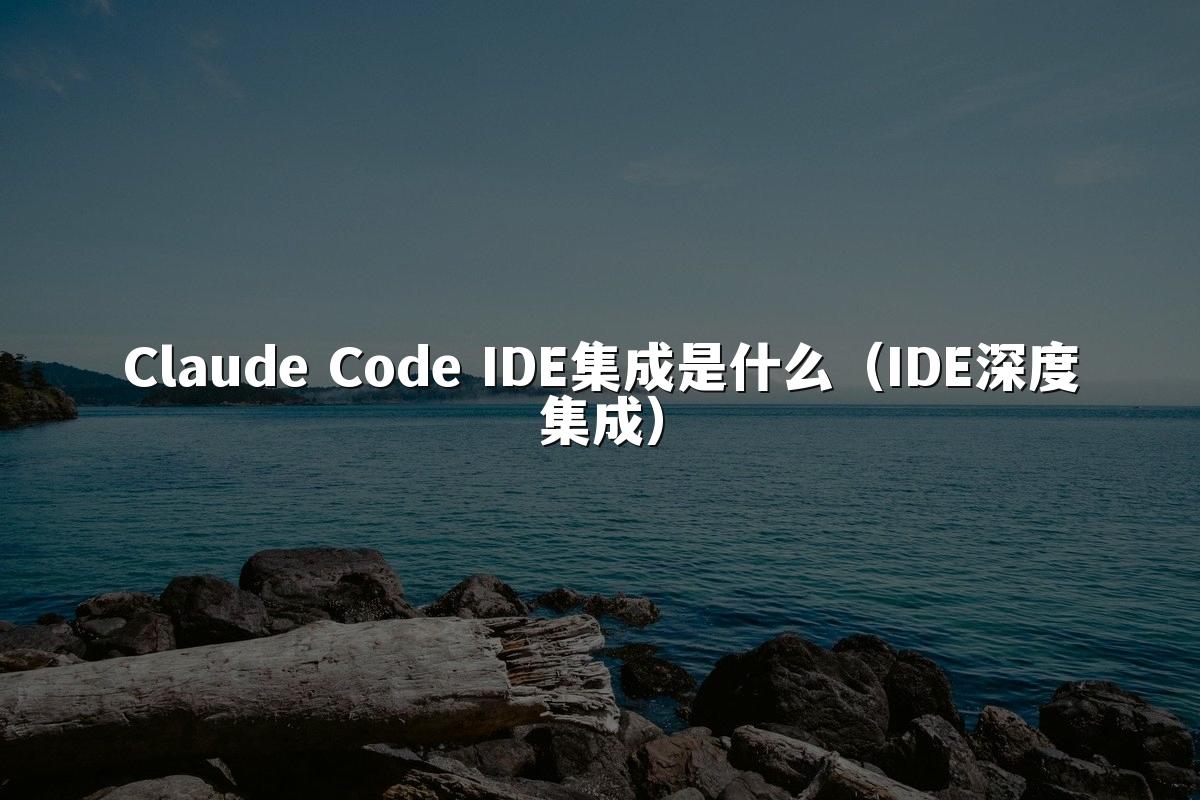 Claude Code IDE集成是什么（IDE深度集成）