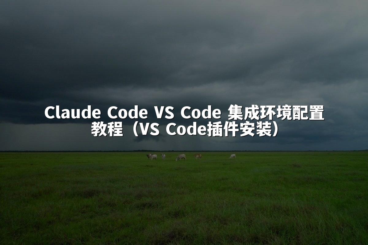 Claude Code VS Code 集成环境配置教程(VS Code插件安装)