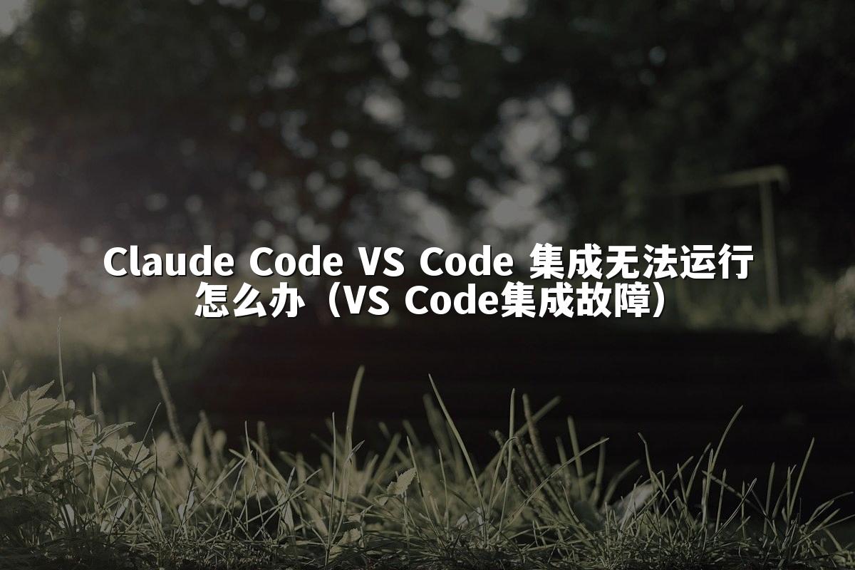 Claude Code VS Code 集成无法运行怎么办(VS Code集成故障)
