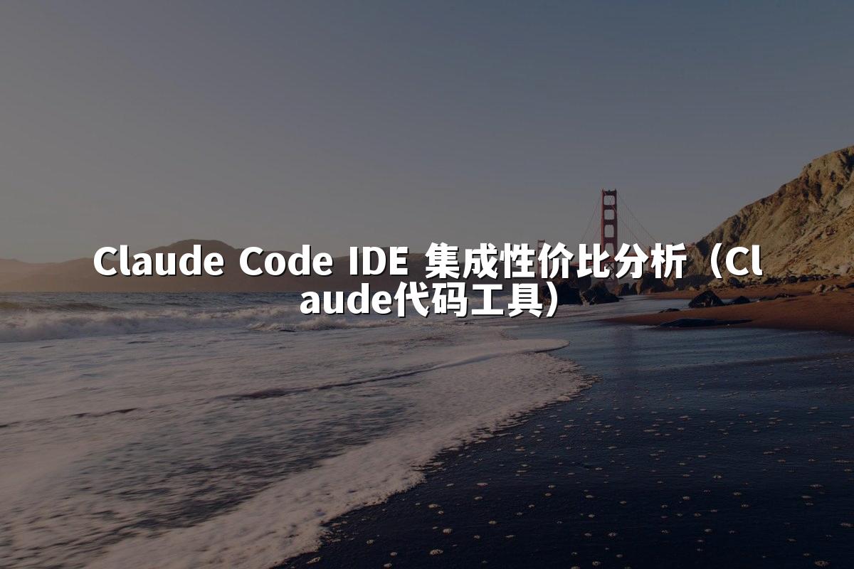 Claude Code IDE 集成性价比分析（Claude代码工具）