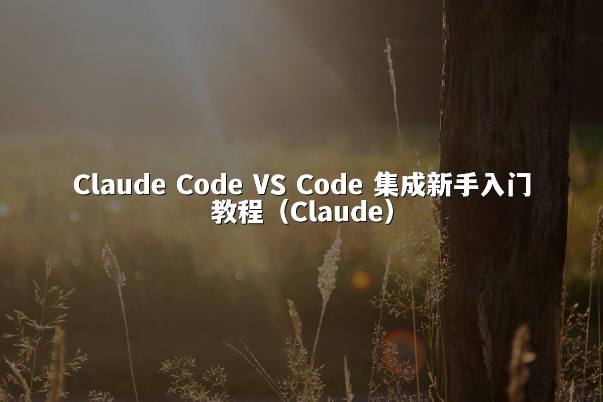 Claude Code VS Code 集成新手入门教程(Claude)