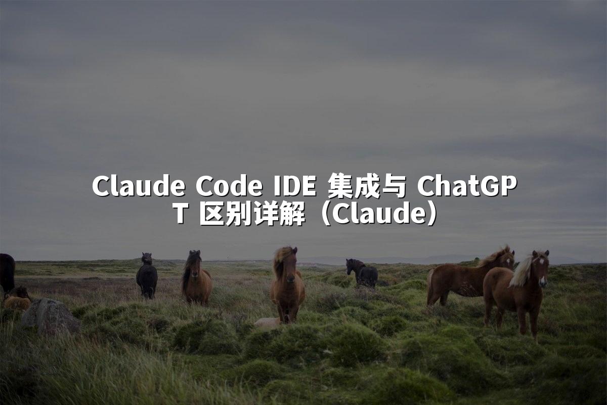 Claude Code IDE 集成与 ChatGPT 区别详解(Claude)
