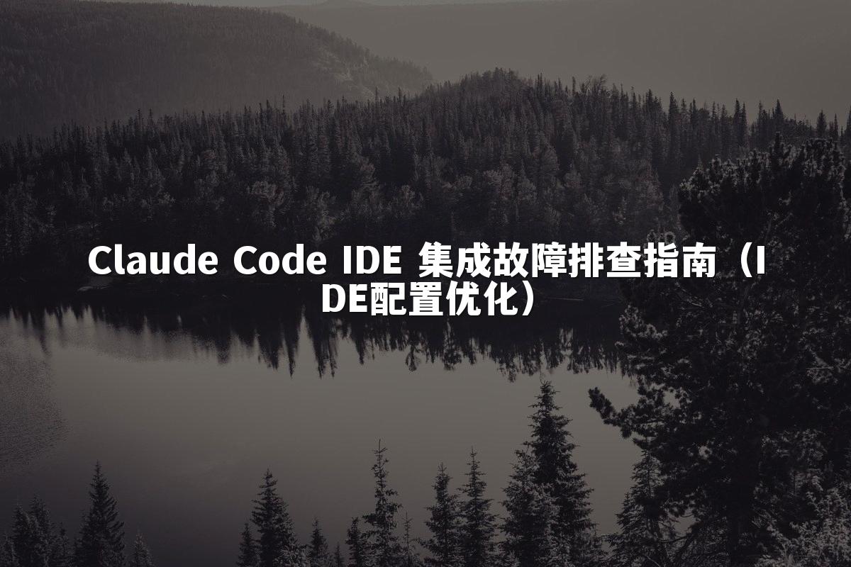 Claude Code IDE 集成故障排查指南(IDE配置优化)