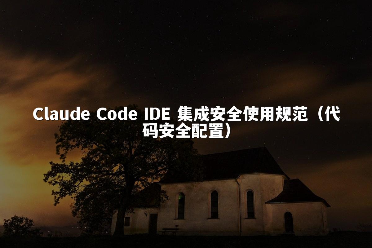 Claude Code IDE 集成安全使用规范(代码安全配置)