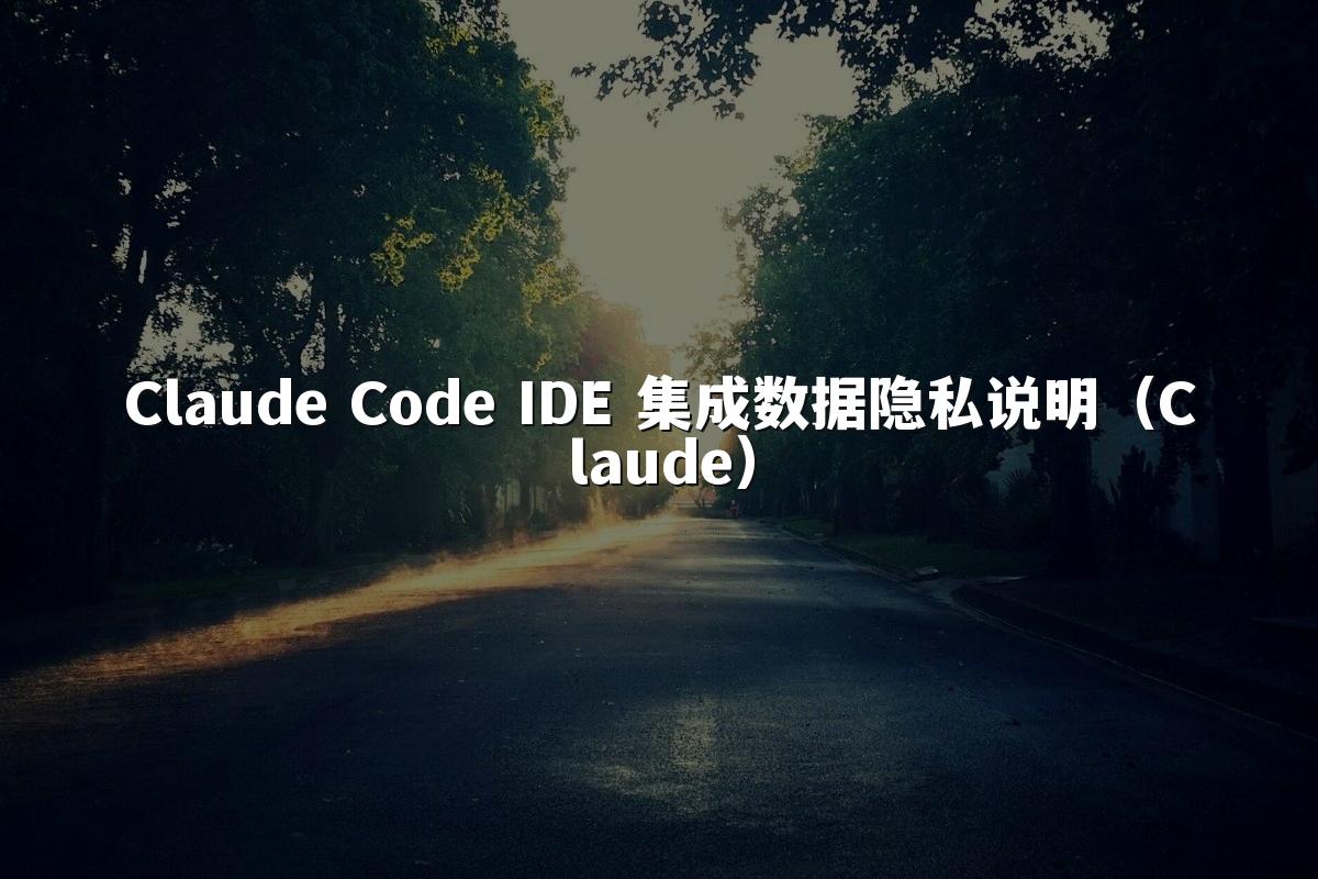 Claude Code IDE 集成数据隐私说明(Claude)