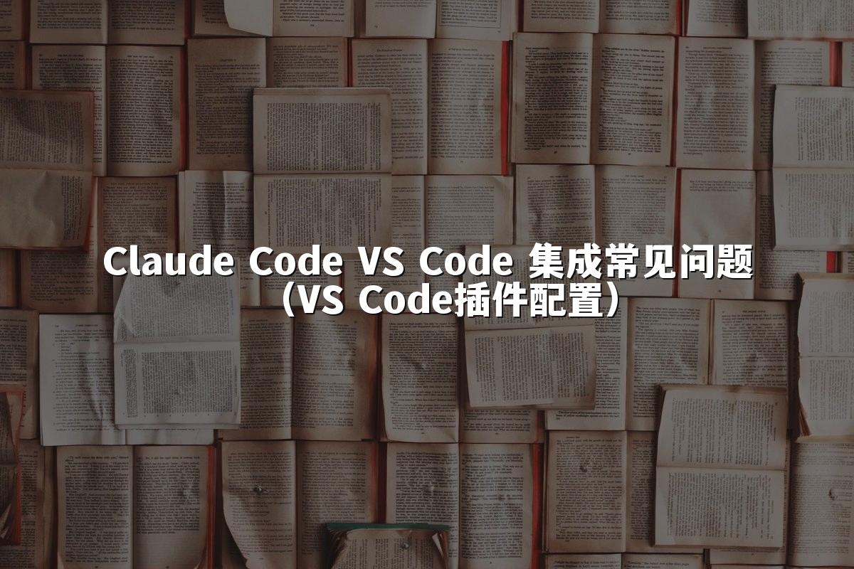 Claude Code VS Code 集成常见问题（VS Code插件配置）
