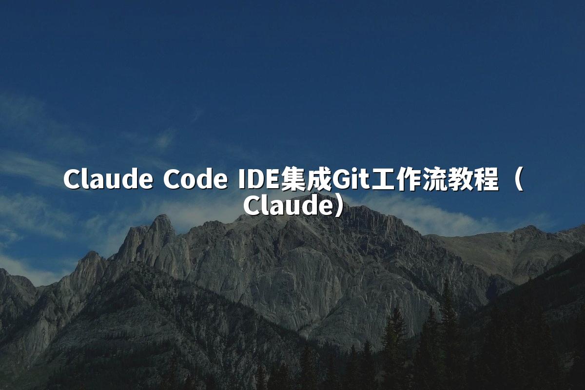 Claude Code IDE集成Git工作流教程（Claude）