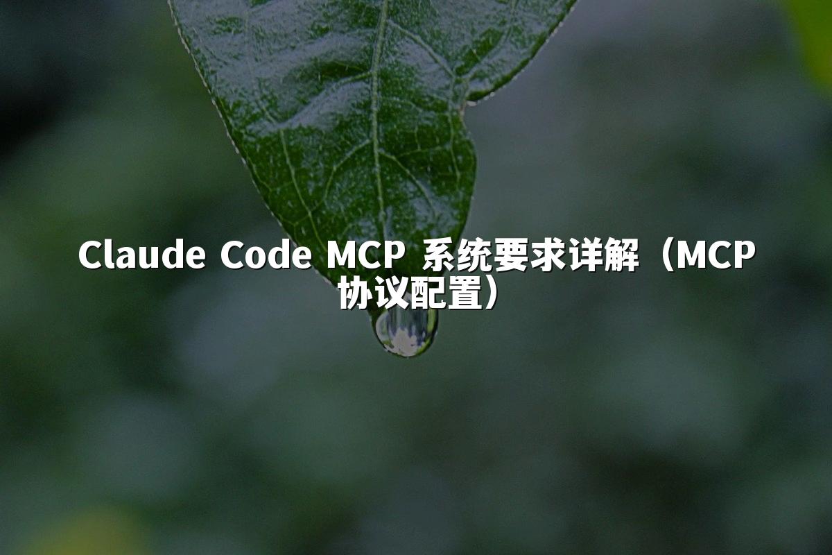 Claude Code MCP 系统要求详解(MCP协议配置)