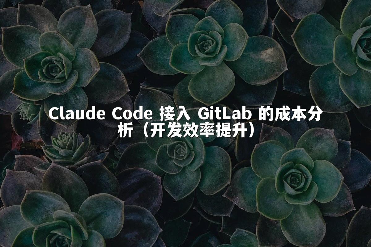 Claude Code 接入 GitLab 的成本分析（开发效率提升）