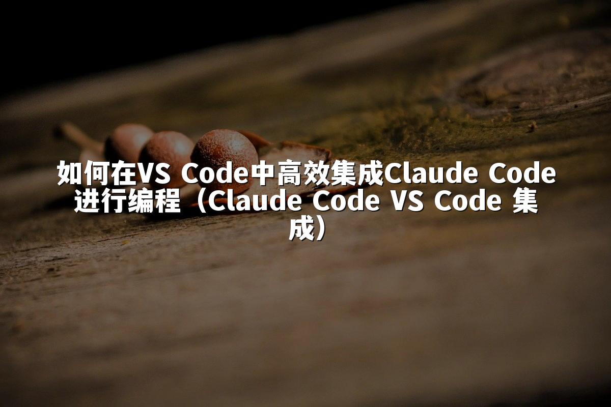 如何在VS Code中高效集成Claude Code进行编程(Claude Code VS Code 集成)